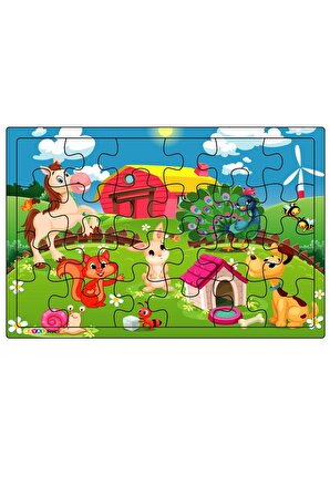 Hayal Sepeti&Quillingseti Yaşam 24 Parça Çocuk Puzzle